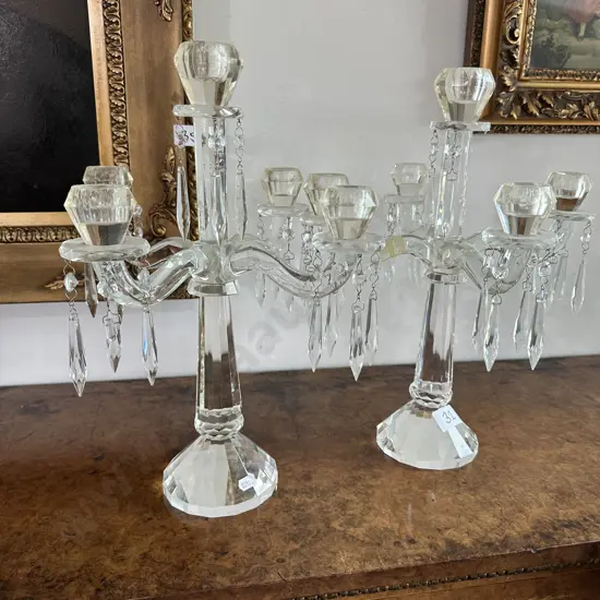 Villeroy & Boch heavy crystal candleabras