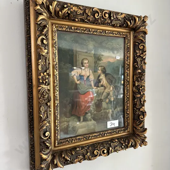 Early period frame with print