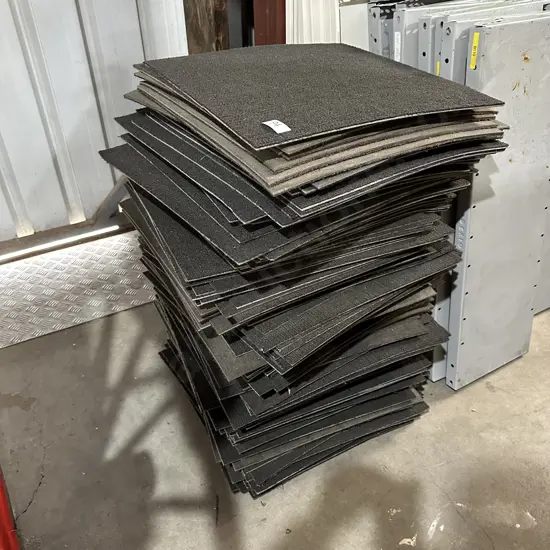 Carpet tiles, the stack is 860mm high