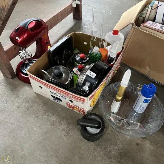 Canisters, pots, mixer etc