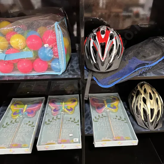 Asst items inc helmets