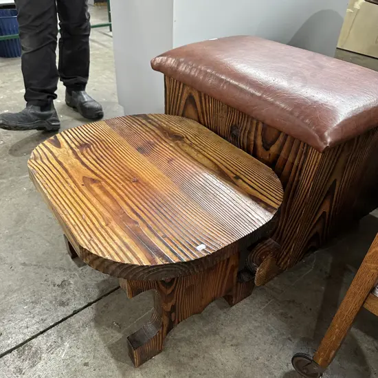 Wood box and coffee table