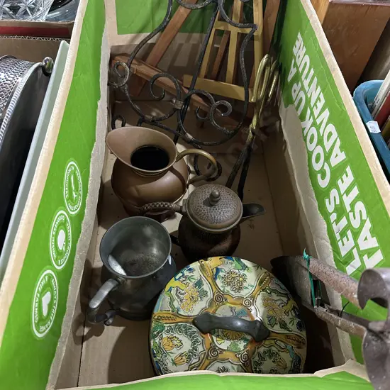 Vintage shears, fire tool etc