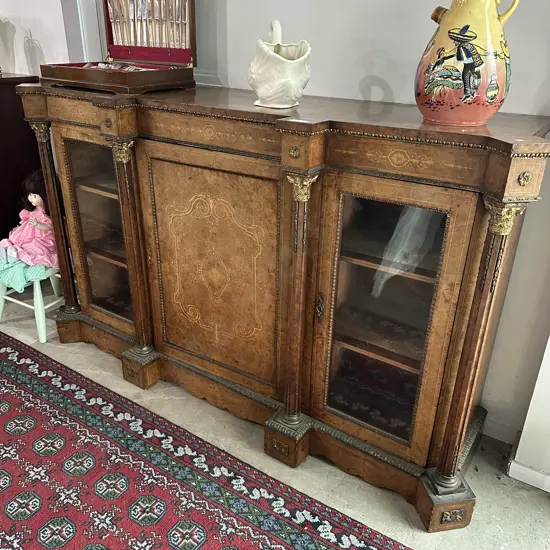 Burr Walnut Shereton revival sideboard