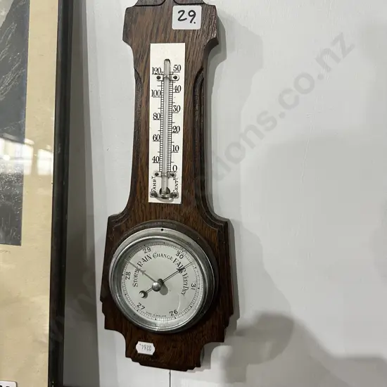Oak cased barometer