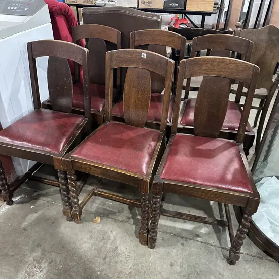 set 6 Barley twist chairs