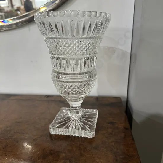Cut glass vase