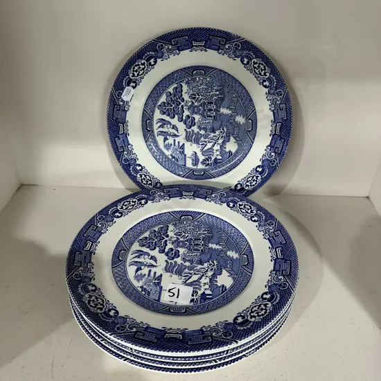 6 x Woods "Willow" plates