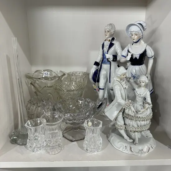 Figures and glassware