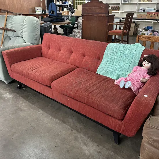 Long Red sofa