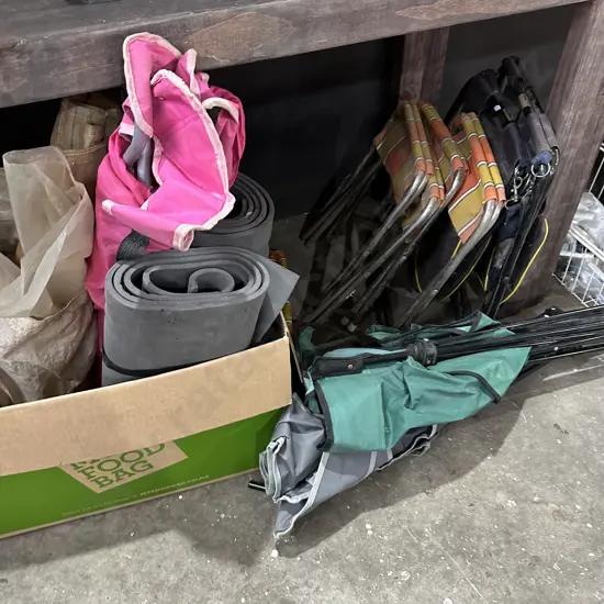 Camping chairs, stools etc