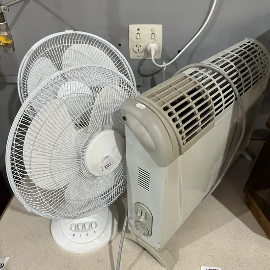 Heater and fans