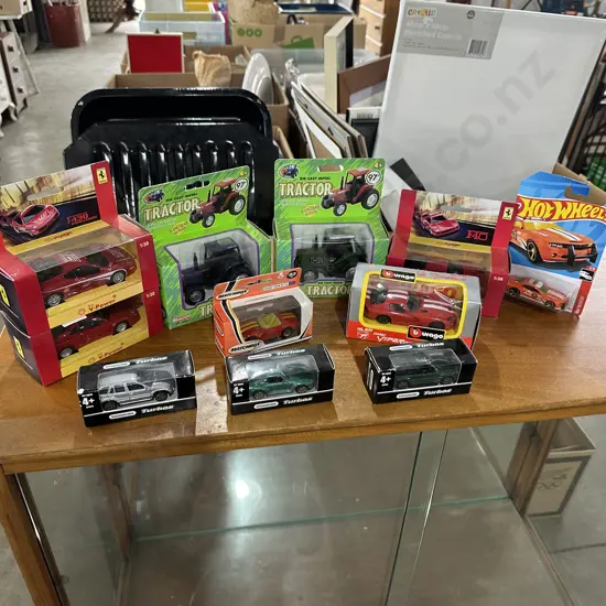 Boxed toy cars