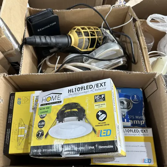 2 box new down lights and electricals