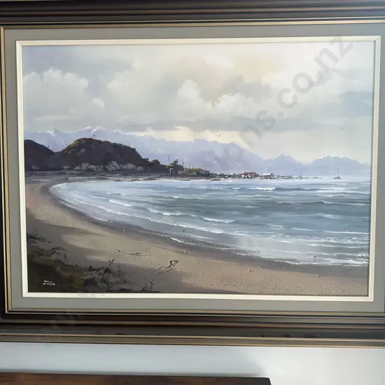 Brian Baxter Oil painting Kaikora coast