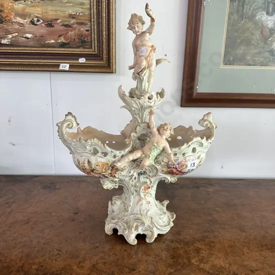 Victorian Cherub vase (small repair)