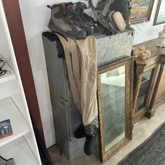 Medium sized Scierra waders and Simms river boots