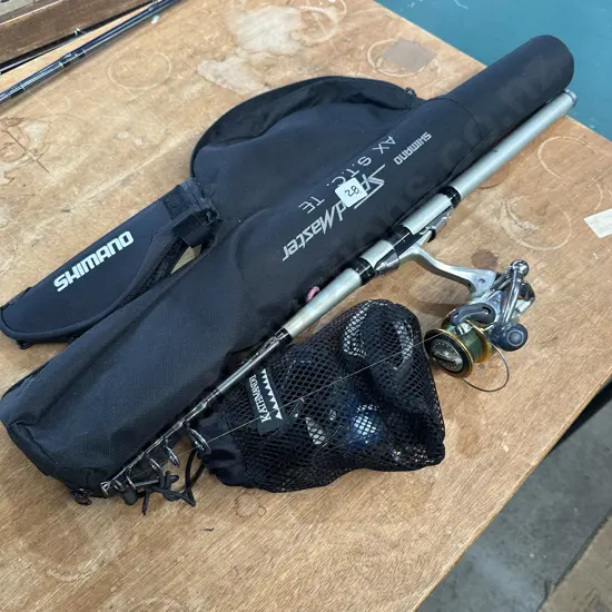 Shimano telescopic rod and 2 x reels