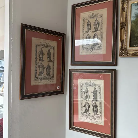 Set of 3 x Kings of England plates