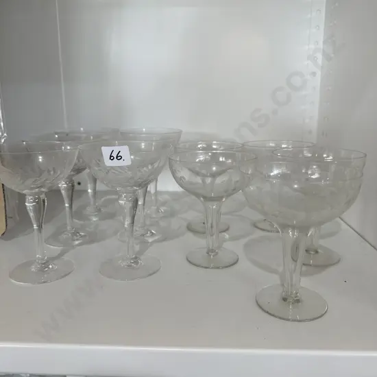 Champagne glasses inc vintage