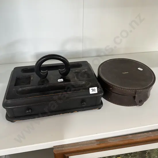 Desk Ink well and Collar box