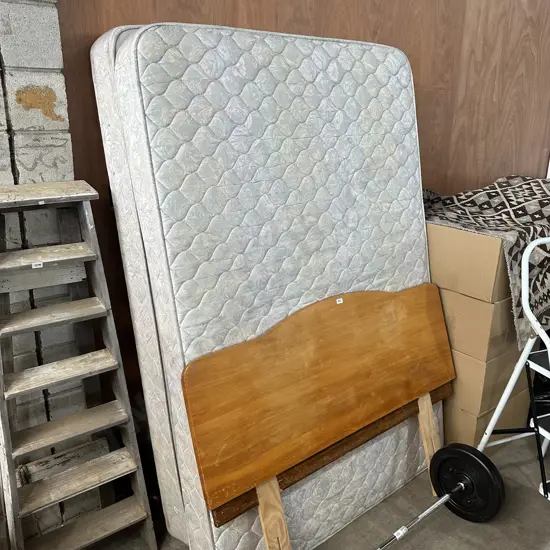 Double bed with Rimu headboard