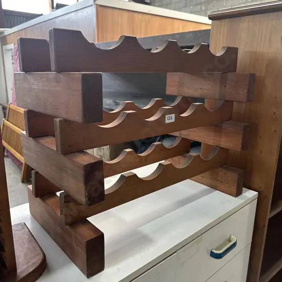 Wooden wine rack