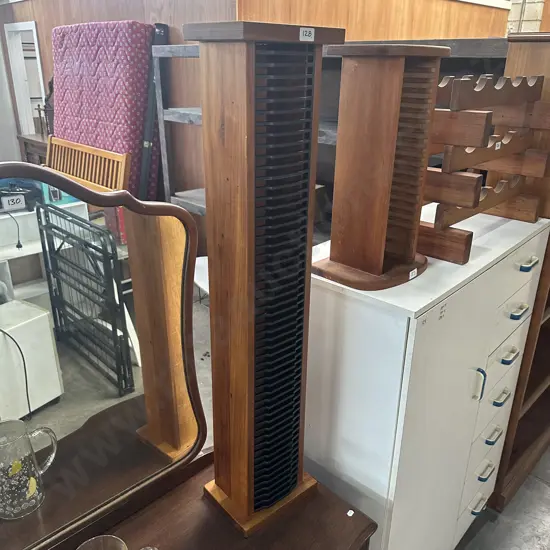 Large wooden CD stand