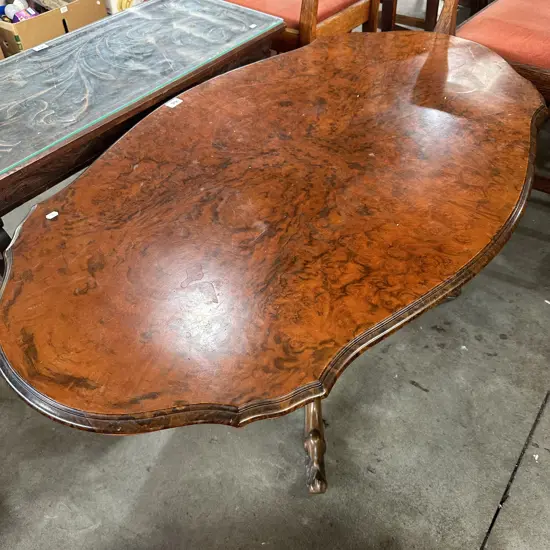 Burr Walnut veneer coffee table