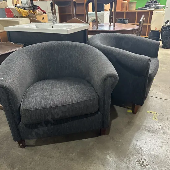 Pr lounge tub chairs