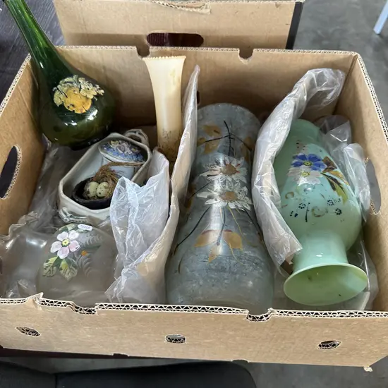 Vintage glassware etc