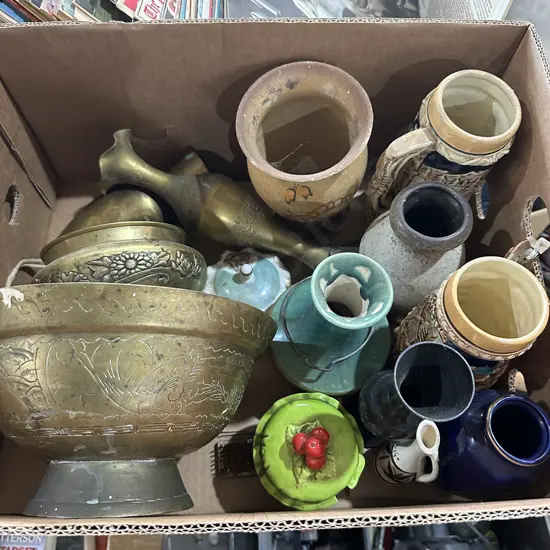 Vases and brassware