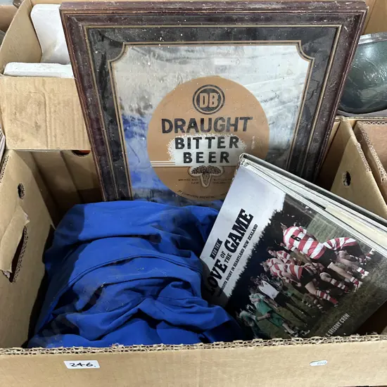 Overalls, DB mirror, rugby books