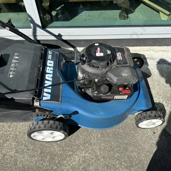 Mower, needs fresh petrol and spark plug to work (been in storage)