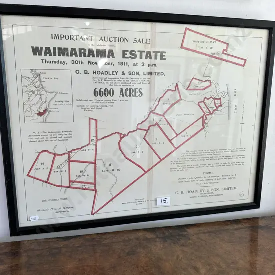 Early Waimarama Estate auction notice