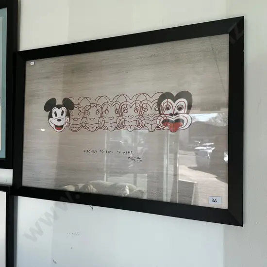 Mickey To Tiki Tu Meke framed print