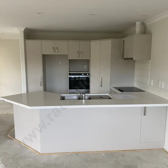 Stone top kitchen with large corner pantry- not the appliances