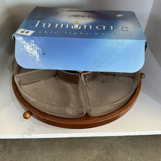 Tealights and nibbles dish