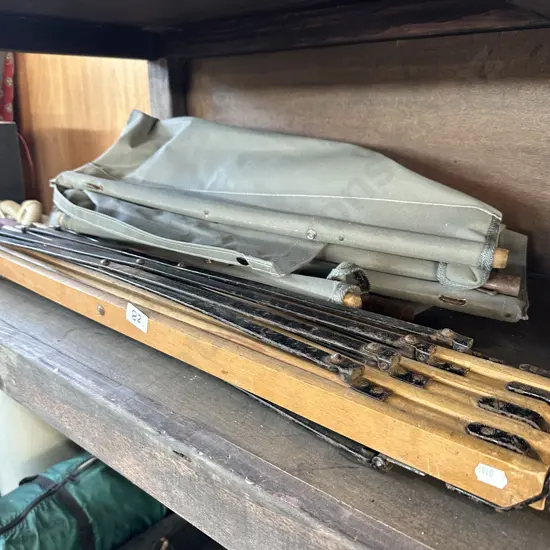 Folding camp bed plus bed ends