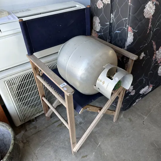 Gas bottle and outdoor chair