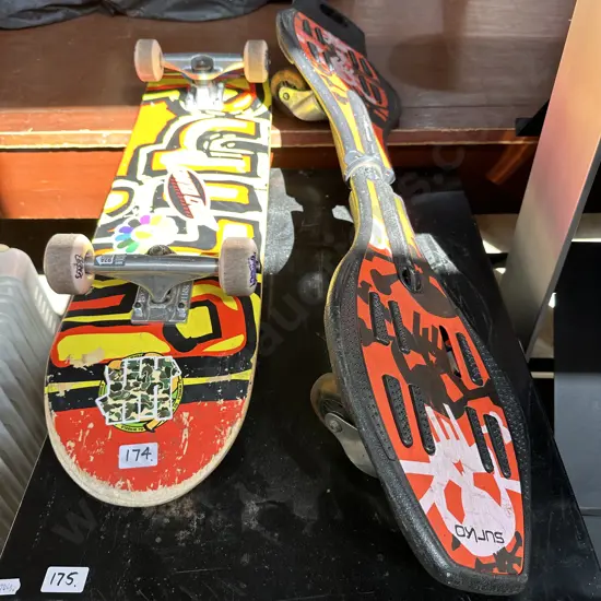 Skateboard and ripstick