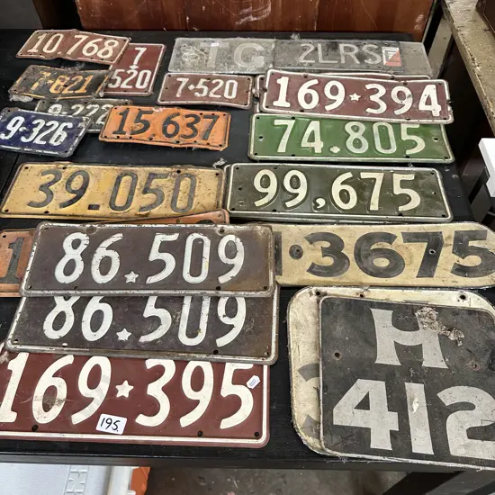 Number plate collection