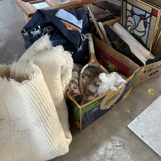 2 box lots assorted and woolrest