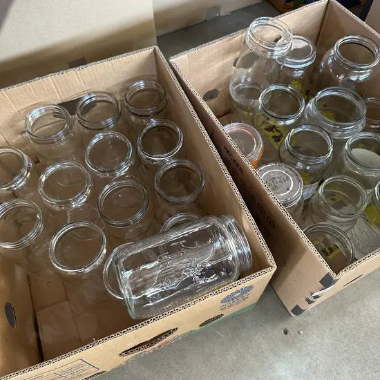 Full size Agee jars plus other box