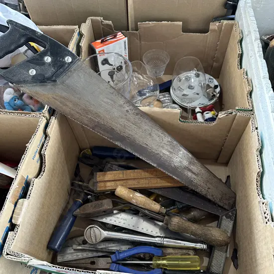 2 boxes tools and smalls