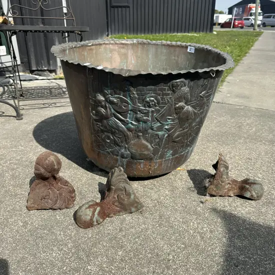 Copper with 3 detached bath legs