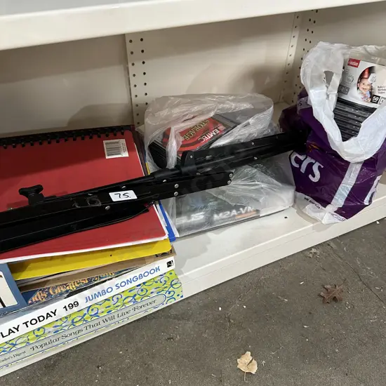 Music stand, music, CDs etc