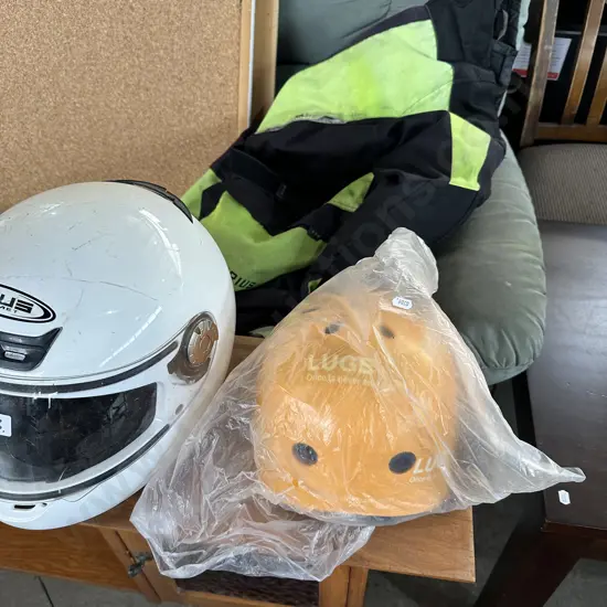 Motobike jacket, helmets