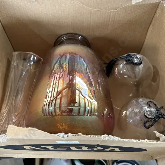 Glass domes and vases