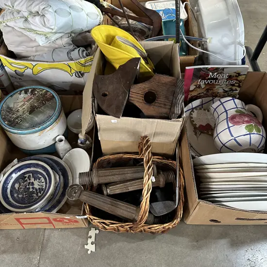 3 boxes and baskets assorted